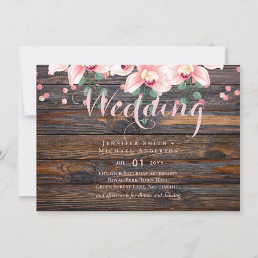 Rustikale Dusty Rose Rosa Blumenzehen (Vorderseite)