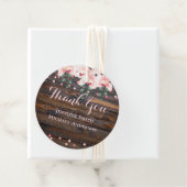 Rustikale Dusty Rose Rosa Blumenzehen Geschenkanhänger (Beispiel)