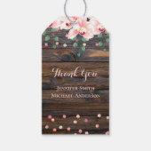 Rustikale Dusty Rose Rosa Blumenzehen Geschenkanhänger (Vorderseite)