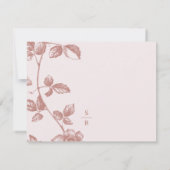Rustikale Dusty-Rose Whimsisches Floral RSVP Karte (Rückseite)