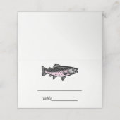 Rustikale DY Colors Trout Fish Platzkarte (Außenseite Aufgefaltet)