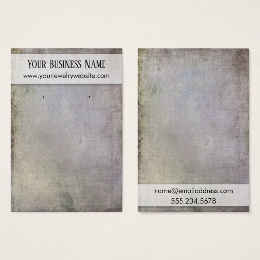 Rustikale Earthtone Earring Holder Display Cards (Vorne & Hinten)