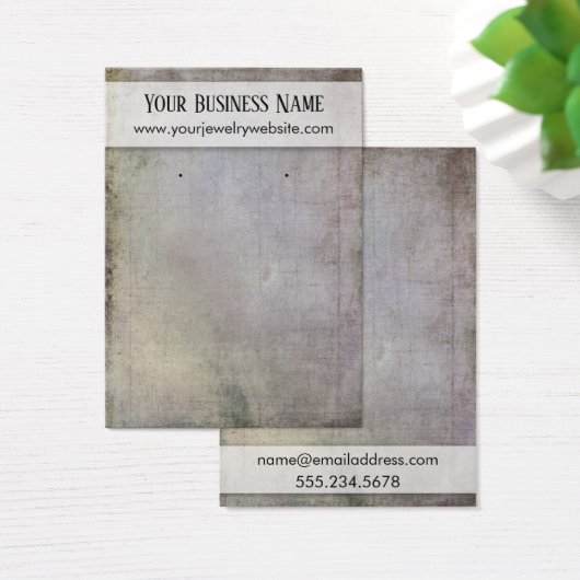Rustikale Earthtone Earring Holder Display Cards (Schreibtisch)
