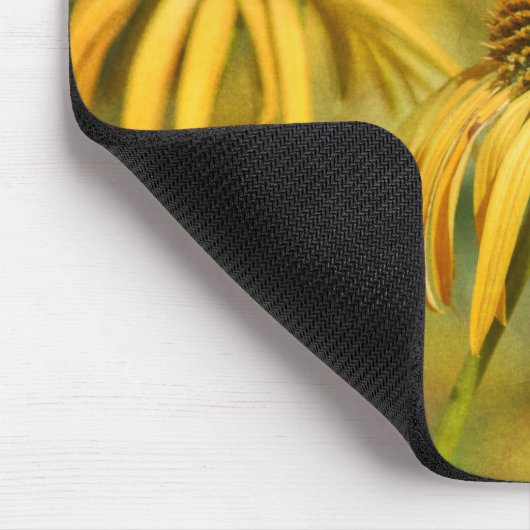 Rustikale Echinacea-Blume Mousepad (Ecke)