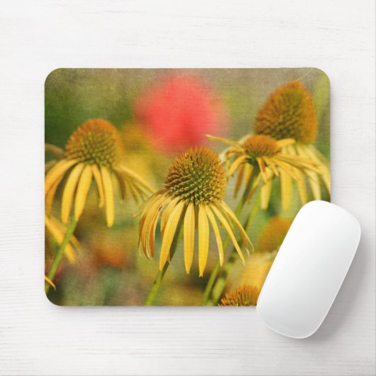 Rustikale Echinacea-Blume Mousepad (Mit Mouse)