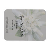 Rustikale Edelweiss Blume Hochzeit Sichern Sie das Magnet (Horizontal)