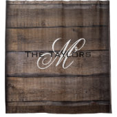 Rustikale Eiche Familienname Bauernhof Duschkabine Duschvorhang (Vorderseite)