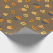 Rustikale Eicheln & Eichenblätter Geschenkpapier (Ecke)