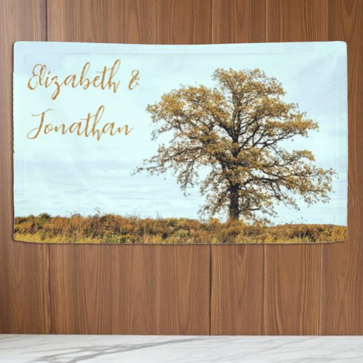 Rustikale Eichen-Herbst-Hochzeit Banner