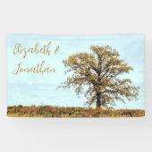 Rustikale Eichen-Herbst-Hochzeit Banner (Horizontal)