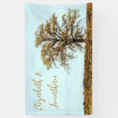 Rustikale Eichen-Herbst-Hochzeit Banner (Vertikal)