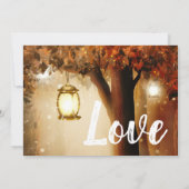 Rustikale Eichenbaum-Herbstblätter-Hochzeitskarten Einladung (Rückseite)