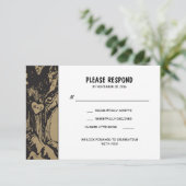 Rustikale Eichenbaumhochzeit RSVP Karte (Stehend Vorderseite)