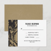 Rustikale Eichenbaumhochzeit RSVP Karte (Vorne/Hinten)