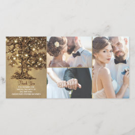 Rustikale Eichenbaumleuchter Hochzeit Vielen Dank Dankeskarte