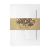 Rustikale Eichenbaumzweige Streichellichter Hochze Einladungsbanderole (Vorderseite Beispiel)