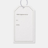 Rustikale Eichenblüten-Weihnachtsgeschenk- und Gef Geschenkanhänger (Rückseite)