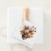 Rustikale Eichenblüten-Weiß-Fall-Geschenkkarte Geschenkanhänger (Beispiel)