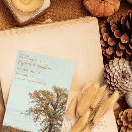 Rustikale Eichenhochzeit im Herbst Save The Date