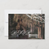 Rustikale Eichenholzkarten RSVP Karte (Rückseite)