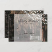 Rustikale Eichenholzkarten RSVP Karte (Vorne/Hinten)