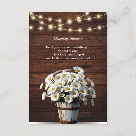 Rustikale Eimerkatze in der Blütendusche Begleitkarte (Vorderseite)