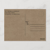 Rustikale, einfach Kraft Brautdusche Einladung Postkarte (Rückseite)