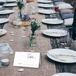 Rustikale Einfache Berge Pinienwald Hochzeit Platzkarte
