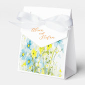 Rustikale, einfache, blaue Pfoten Wasserfarbe Geschenkschachtel (Vorderseite)