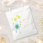 Rustikale, einfache, blaue Pfoten Wasserfarbe Geschenktütchen (Ausgeschnitten)
