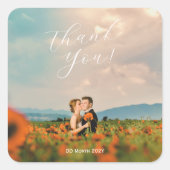 Rustikale, einfache, blaue Pfoten Wasserfarbe Quadratischer Aufkleber (Vorderseite)