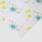 Rustikale, einfache, blaue Pfoten Wasserfarbe Seidenpapier (Detail)