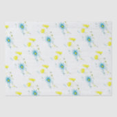 Rustikale, einfache, blaue Pfoten Wasserfarbe Seidenpapier (Vorderseite)