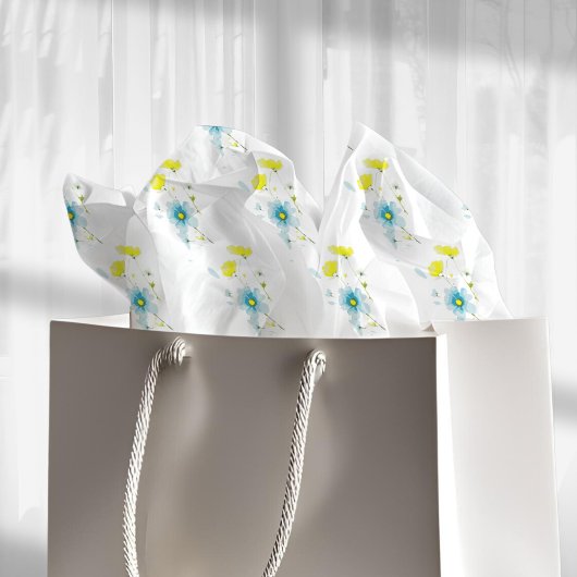 Rustikale, einfache, blaue Pfoten Wasserfarbe Seidenpapier