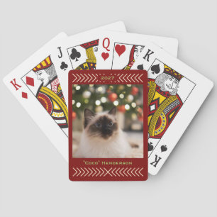 Rustikale einfache Grafik mit individuellem Foto, Spielkarten