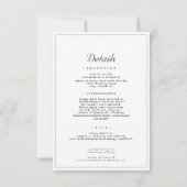 Rustikale, einfache Grenze auf einer Hochzeit Einladung (Rückseite)