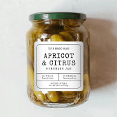 Rustikale einfache, hausgemachte Konservierungssto Quadratischer Aufkleber