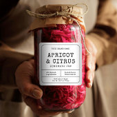 Rustikale einfache, hausgemachte Konservierungssto Quadratischer Aufkleber