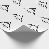 Rustikale, einfache Hochzeit Geschenkpapier (Ecke)