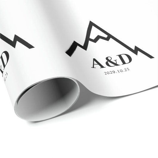 Rustikale, einfache Hochzeit Geschenkpapier (Rolleneckpunkt)