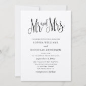 Rustikale einfache Hochzeit. Landkraft. Herr und H Einladung (Vorderseite)