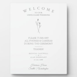Rustikale, einfache Hochzeit ohne Stecker Fotoplatte
