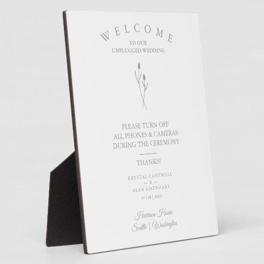 Rustikale, einfache Hochzeit ohne Stecker Fotoplatte (Seite)