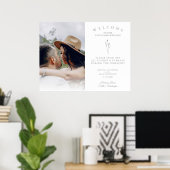 Rustikale, einfache Hochzeit ohne Stecker Poster (Heimbüro)