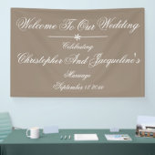 Rustikale, einfache Hochzeitsfeier Banner (Messe)