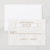 Rustikale Einfache Hochzeitskarte aus Holz RSVP Karte (Vorne/Hinten)