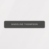 Rustikale einfache, saubere Karamellfarbe Name Etiketten (Design 1)