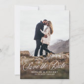 Rustikale einfache stilvolle Hochzeit mit zwei Fot Save The Date (Vorderseite)