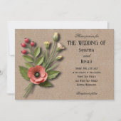 Rustikale einfache Wildblumen-Hochzeitseinladung Einladung (Vorderseite)