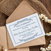 Rustikale, einfarbige Hochzeitsempfehlung